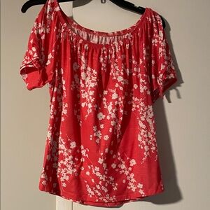 Floral Red Women's Top
